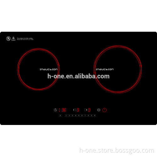 Big size, 730*430mm,large power 3600-4000W, 2 burner induction cooktop